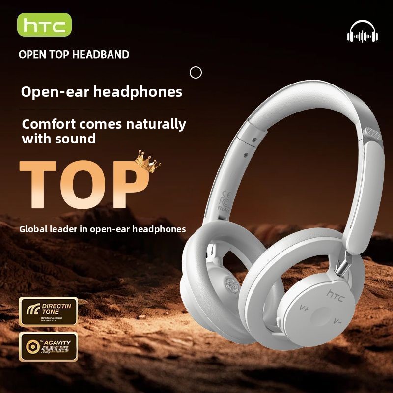 Anc Wireless Over Ear Headphones - سماعات رأس لاسلكية بتقنية البلوتوث HTC‑HP06،
