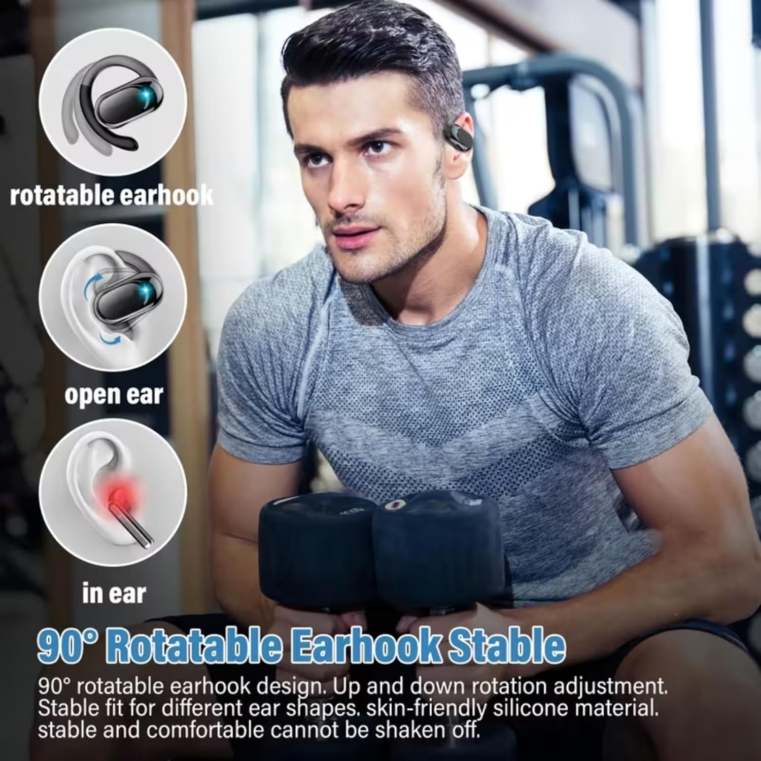 سماعات أذن مفتوحة وسماعات أذن  - مراجعة Bone Conduction Running Headphones وسعره