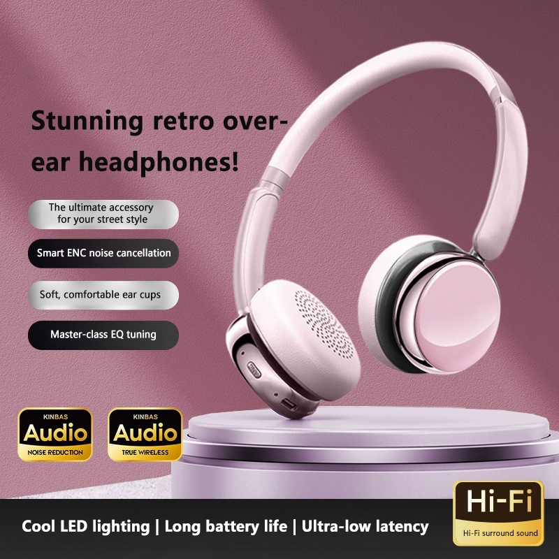سماعات رأس لاسلكية بتصميم كلاس - مراجعة Anc Wireless Over Ear Headphones وسعره