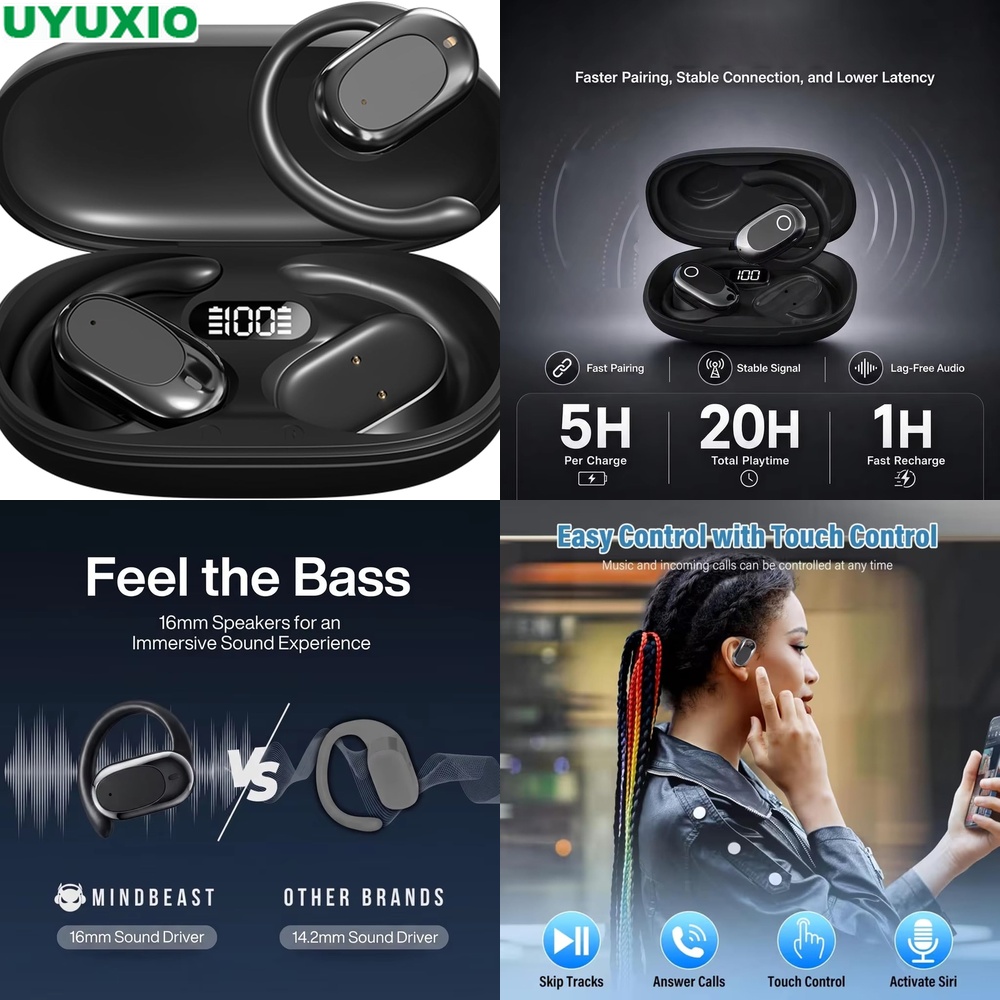 سماعات أذن مفتوحة وسماعات رأس  - مراجعة Bone Conduction Running Headphones وسعره