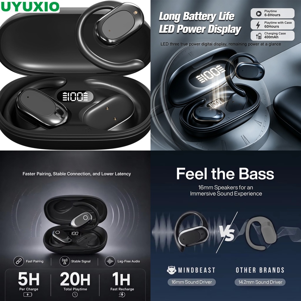 سماعات أذن مفتوحة وسماعة رأس ل - مراجعة Bone Conduction Running Headphones وسعره